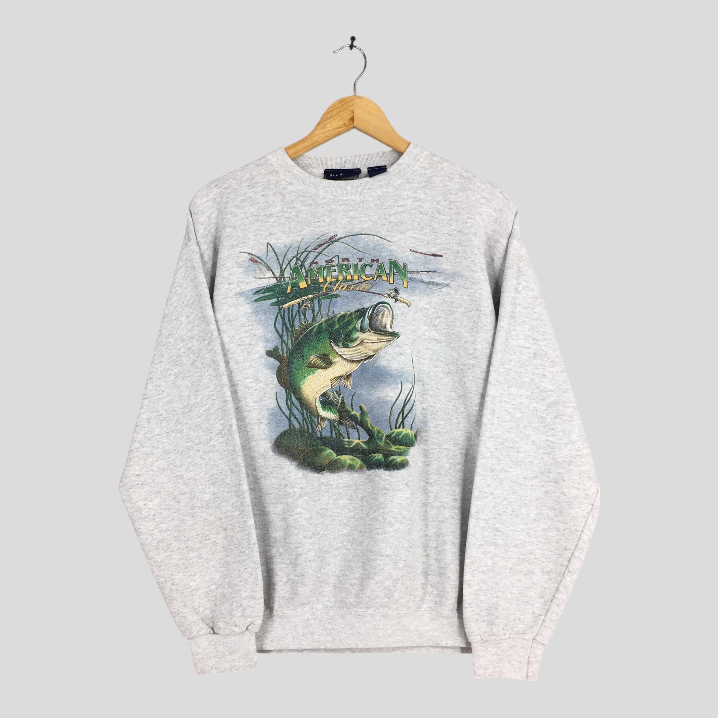 Vintage 90s North American Classic Sweatshirt Medium Largemouth