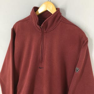 Vintage 2000s Nike Golf Half Zipper Red Sweatshirt XLarge Nike Sportswear Jumper Nike Just Do It Jumper Nike Golf Embroidery Sweater Size XL image 3