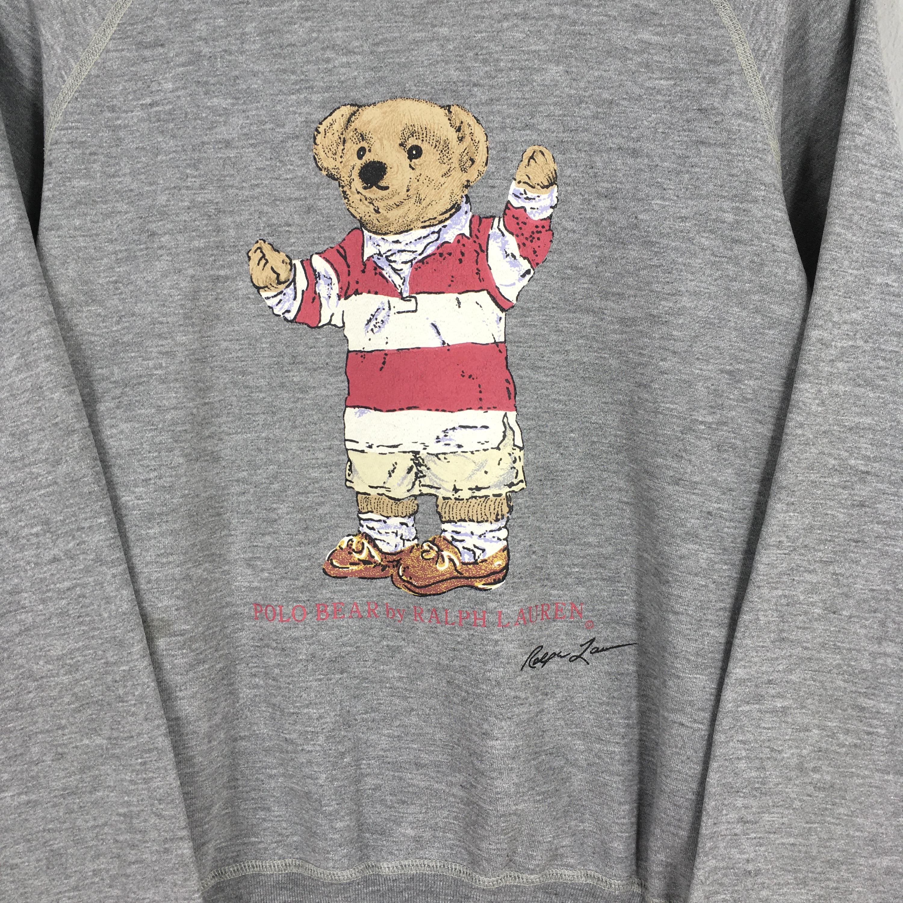 Vintage 90s Polo Bear Polo Ralph Lauren Sweatshirt Medium Double
