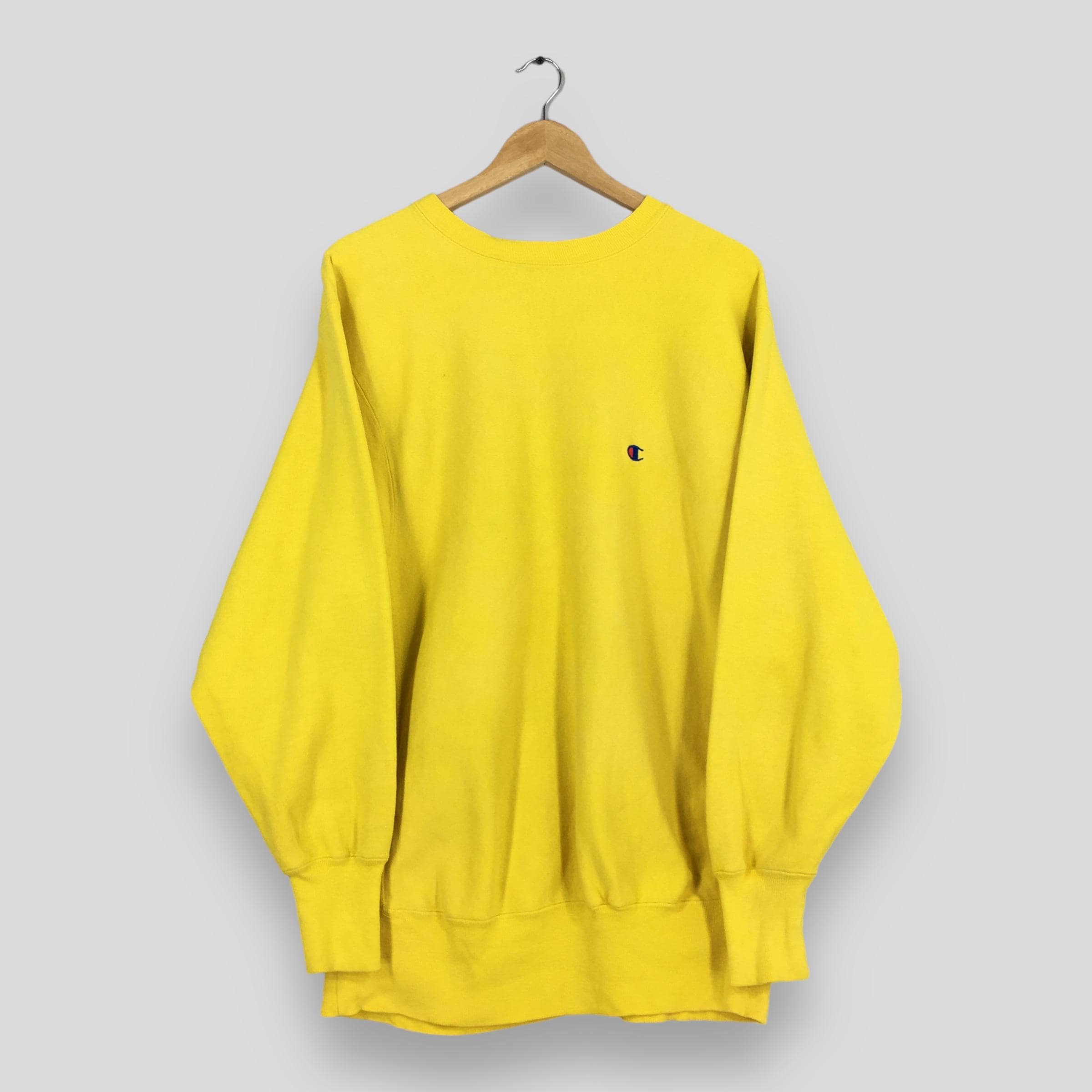 Champion Sweatshirt Yellow - Etsy Ireland