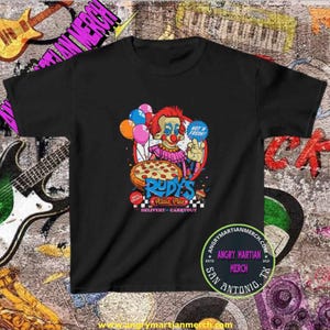 Youth Size Rudy Killer Pies Killer Klowns From Outer Space Kids Heavy Cotton T Shirt