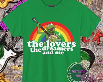Rainbow Connection Kermit The Frog The Muppets 80&#39;s Retro Cotton T Shirt