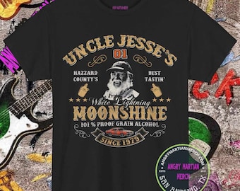 Uncle Jesse&#39;s Moonshine Since 1979 Dukes of Hazzard 80&#39;s Retro Adult Unisex T-Shirt
