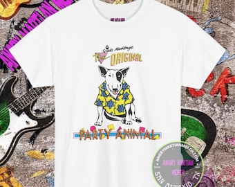 Spuds MacKenzie Party Animal 80&#39;s Retro Unisex Cotton T-Shirt