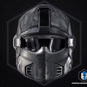 Capacete Shadow Paragon de Helldivers 2 em escala 1:1, kit para cosplay vestível ou pintado.