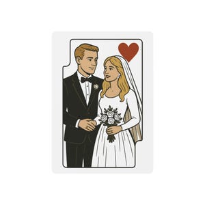 Gepersonaliseerde bruiloft pokerspeelkaarten, aangepast cadeau voor gamers, vrijgezellenfeest, verloving, jubileum