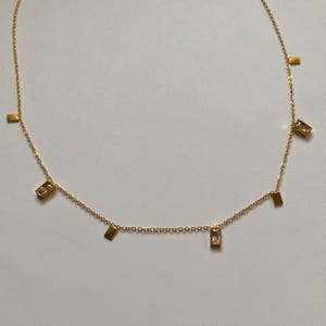 Collar Satélite - Piedras Rectángulo