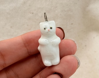CAT NECKLACE ONLY – Handcrafted Porcelain Charm | Please Read the Description