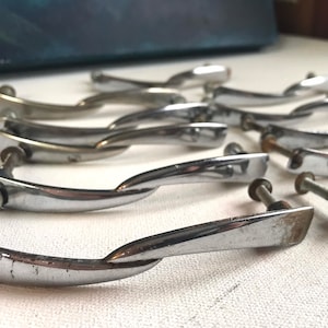 Salvaged Chrome Plated Amerock Cabinet Handle Drawer Pulls 11
