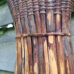 30 inch Long Woven Bamboo Basket Wall Pocket image 3