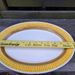 Ironstone Oval Platter Yellow Corn Rim Worcester Porcelain Co. Jamaica image 3