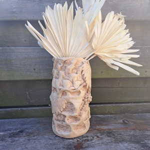 Refroidisseur à vin en céramique, vase botanique fait main, porte-ustensiles, refroidisseur Kingsville, feuilles de vigne en céramique