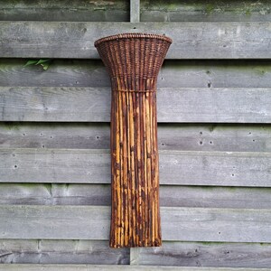 30 inch Long Woven Bamboo Basket Wall Pocket image 5