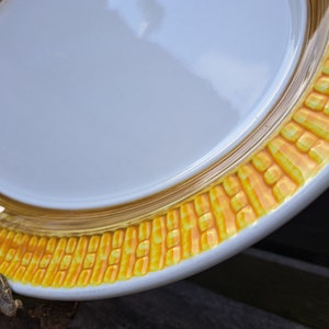 Ironstone Oval Platter Yellow Corn Rim Worcester Porcelain Co. Jamaica image 5