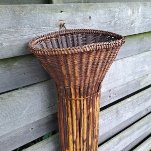 30 inch Long Woven Bamboo Basket Wall Pocket image 6