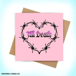 Carte anniversaire gothique jusqu'à la mort/célébration de la Saint-Valentin