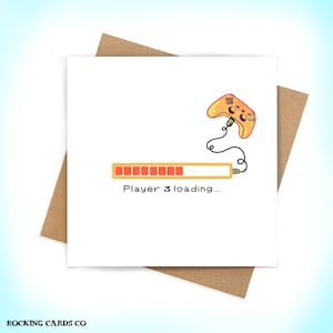 Joueur 3/joueur 4 en train de charger une carte de voeux pour bébé avec une photo - Jeu de cartes pour bébé