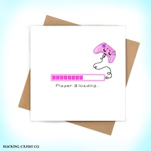 Joueur 3/joueur 4 en train de charger une carte de voeux pour bébé avec une photo - Jeu de cartes pour bébé