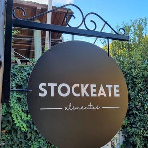 Custom blade sign, metal sign, business logo sign, office sign, round hanging sign, advertising sign, wall mounted sign, metal logo sign