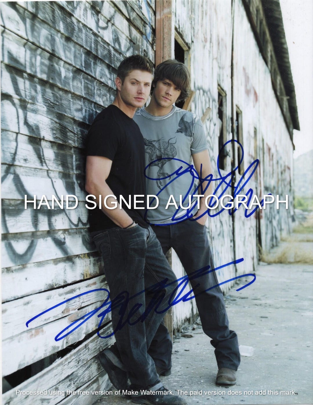 SUPERNATURAL TV SHOW Cast Autograph Hand Signed 8 1/2 X