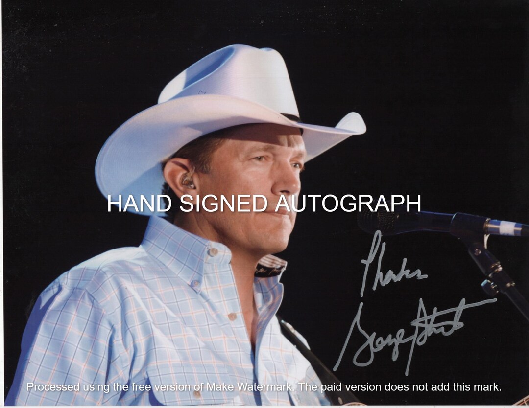 George Roubicek Autograph Card GEORGE STRAIT Autograph Hand Signed Color Photo With Coa - Etsy