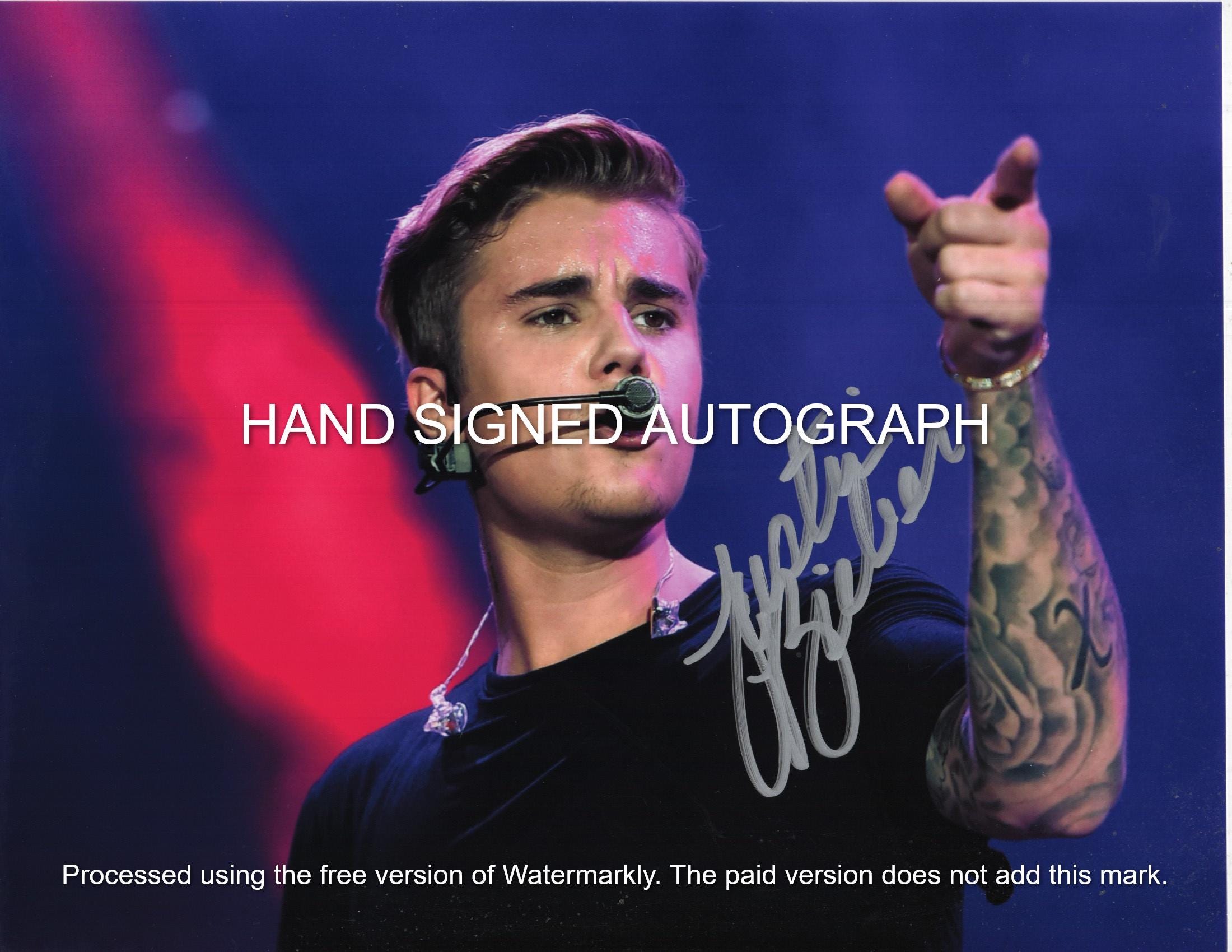 Justin bieber signed - Etsy 日本