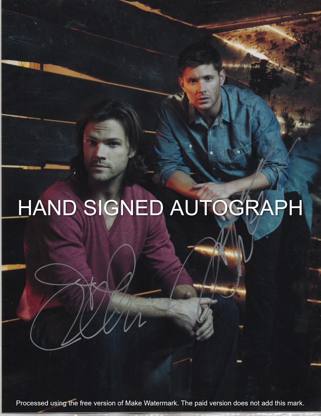SUPERNATURAL TV CAST Autograph Hand Signed 8 1/2 X 11