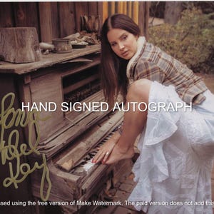 LANA DEL REY Autograph Hand Signed 8 1/2 x 11 Color Photo With Coa