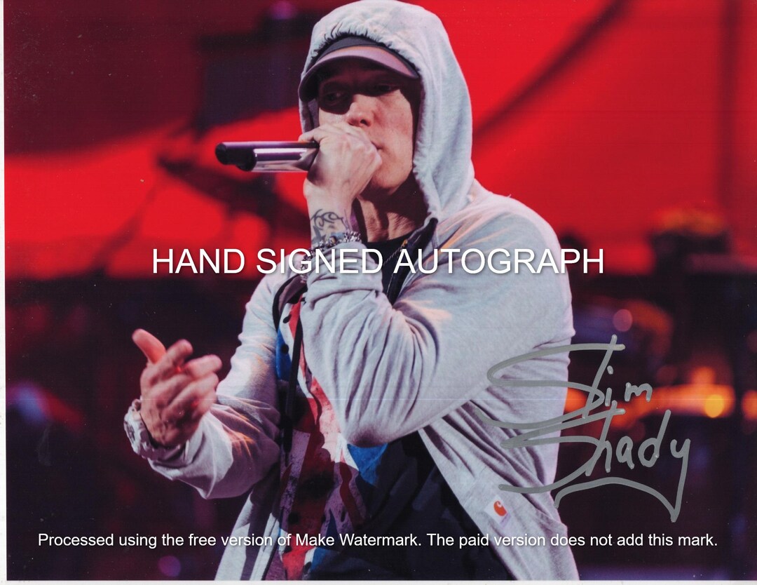 EMINEM AUTOGRAPH Hand Signed Color Photo With Coa - Etsy