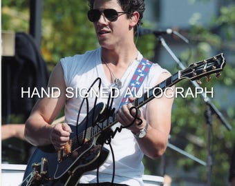 NICK JONAS Autograph Hand Signed 8 1/2 x 11 Color Photo With Coa