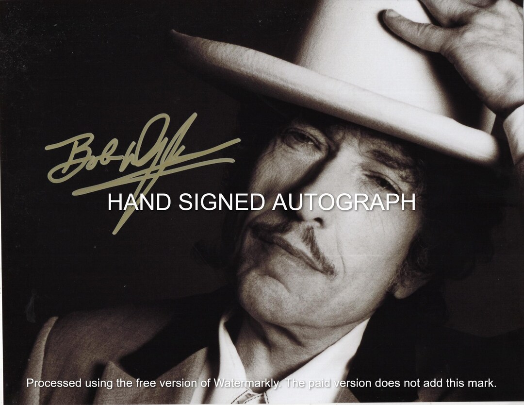BOB DYLAN AUTOGRAPH Hand Signed Photo With Coa - Etsy