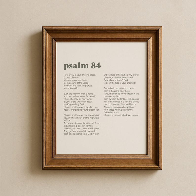 Psalm 84 Bible Verse Large Modern Wall Art | Christian Scripture ...