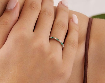 Solid Gold Wedding Ring, Promise Ring, Engagement Ring, Diamond Ring, Real Gold Ring, Ring for Women, Gift for Girlfriend, Valentine Gift
