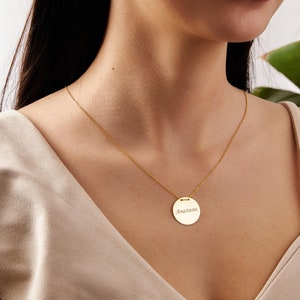 Collar con nombre personalizado, joyería con nombre personalizado, colgante con monograma, regalo de cumpleaños, regalo para madre, regalo para novia