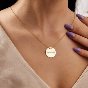 14K Gold Name Necklace, Personalized Name Pendant, Custom Name Necklace, Minimalist Name Jewelry for Women, Gift for Her