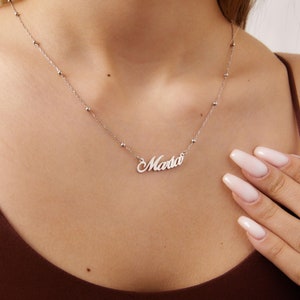 Personalized Name Necklace, Custom Name Pendant, Dainty Monogram Jewelry, Gift for Birthday, Gift for Mother