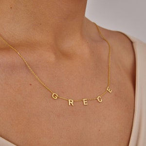 Custom Name Necklace, Personalized Initial Jewelry, Multiple Initial Name Pendant, Gift for Mother, Gift for Girlfriend