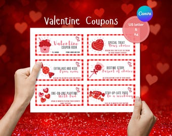Valentinstag Couponbuch für Kinder: Lustige Aktivitäten & Belohnungen (druckbar)