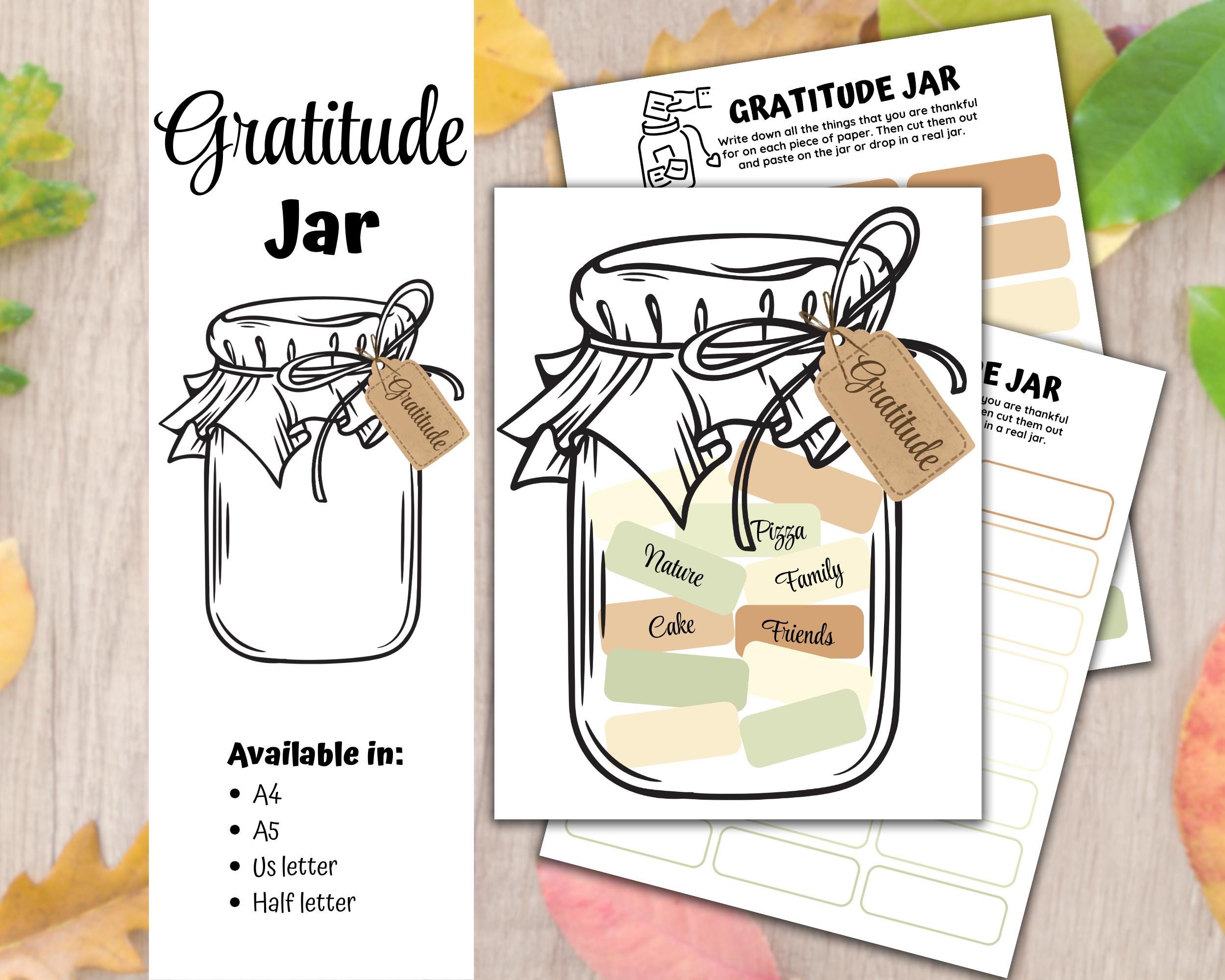 Gratitude Jar Printable, Thanksgiving Activity For Kids,…