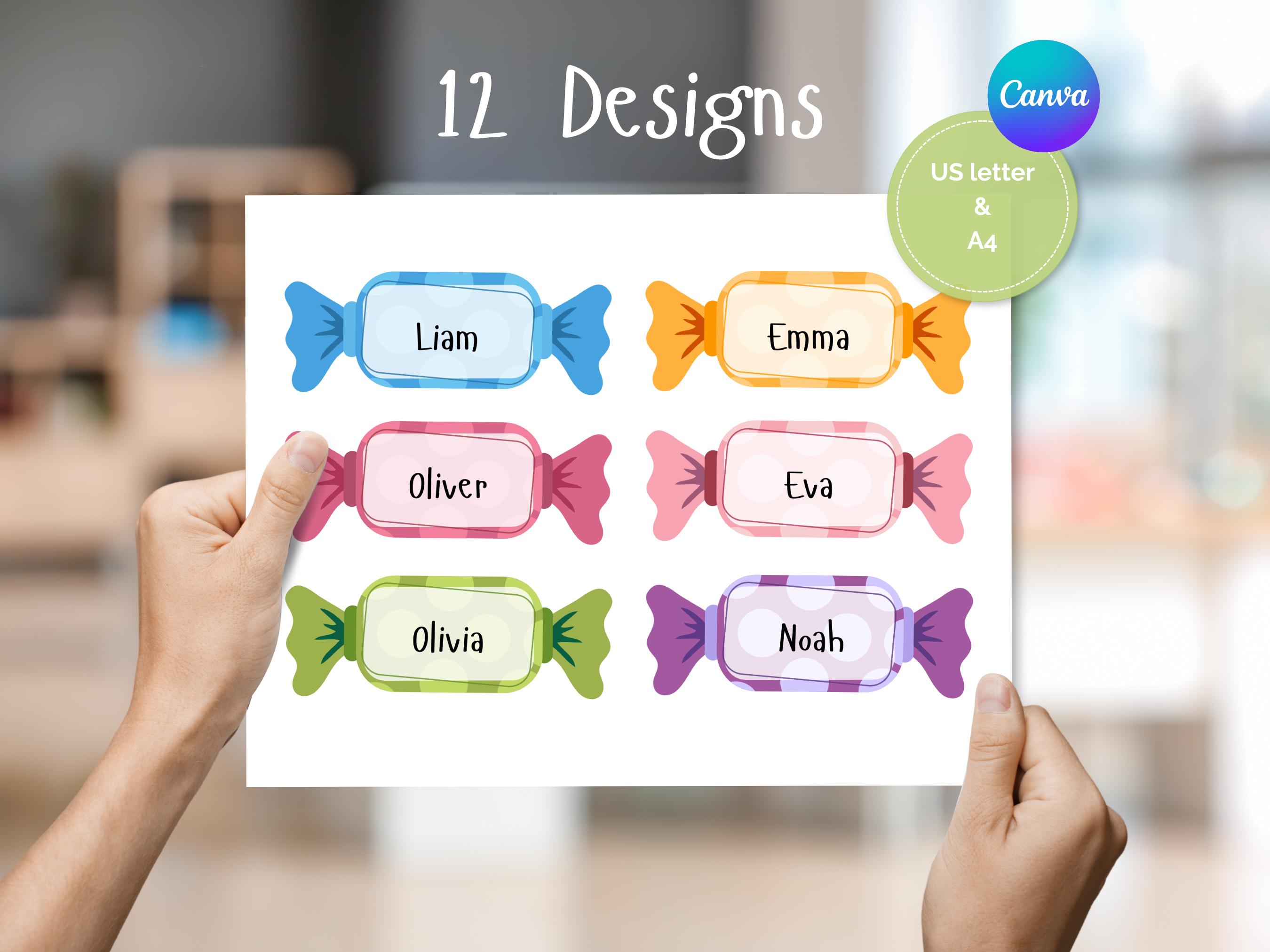 Word Cubbies Images Candy Classroom Cubby Tags: Editable Name Labels (PDF Printables) - Etsy