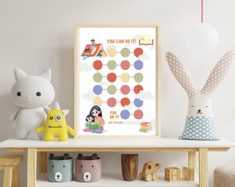 Printable Reading Reward Chart: Kids Literacy Tracker (PDF)
