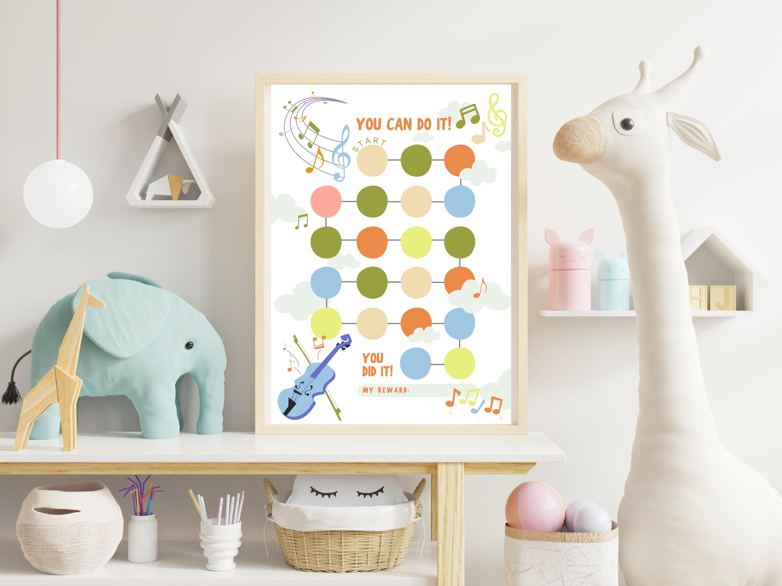 Printable Violin Reward Chart: Kids Music Practice Tracker (PDF) - Etsy