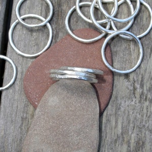 Hammered Stackable Rings image 1