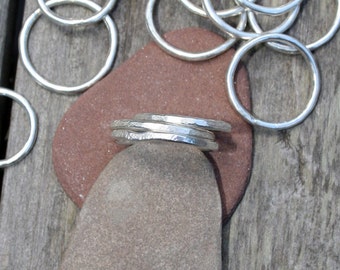 Hammered Stackable Rings