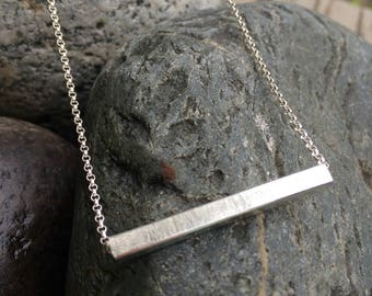 Silver Bar Necklace