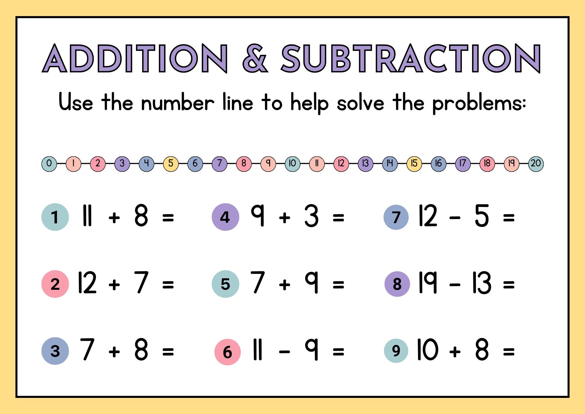 Blast off With Math! Simple Sums Digital Download - Etsy