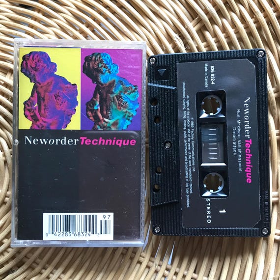 Vintage New Order - Technique Cassette Tape 1989 80s New Wave Dance Rock