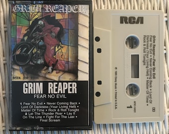 Grim Reaper - Fear No Evil Cassette Tape 1985 British Heavy Metal 80s Power Metal Gift
