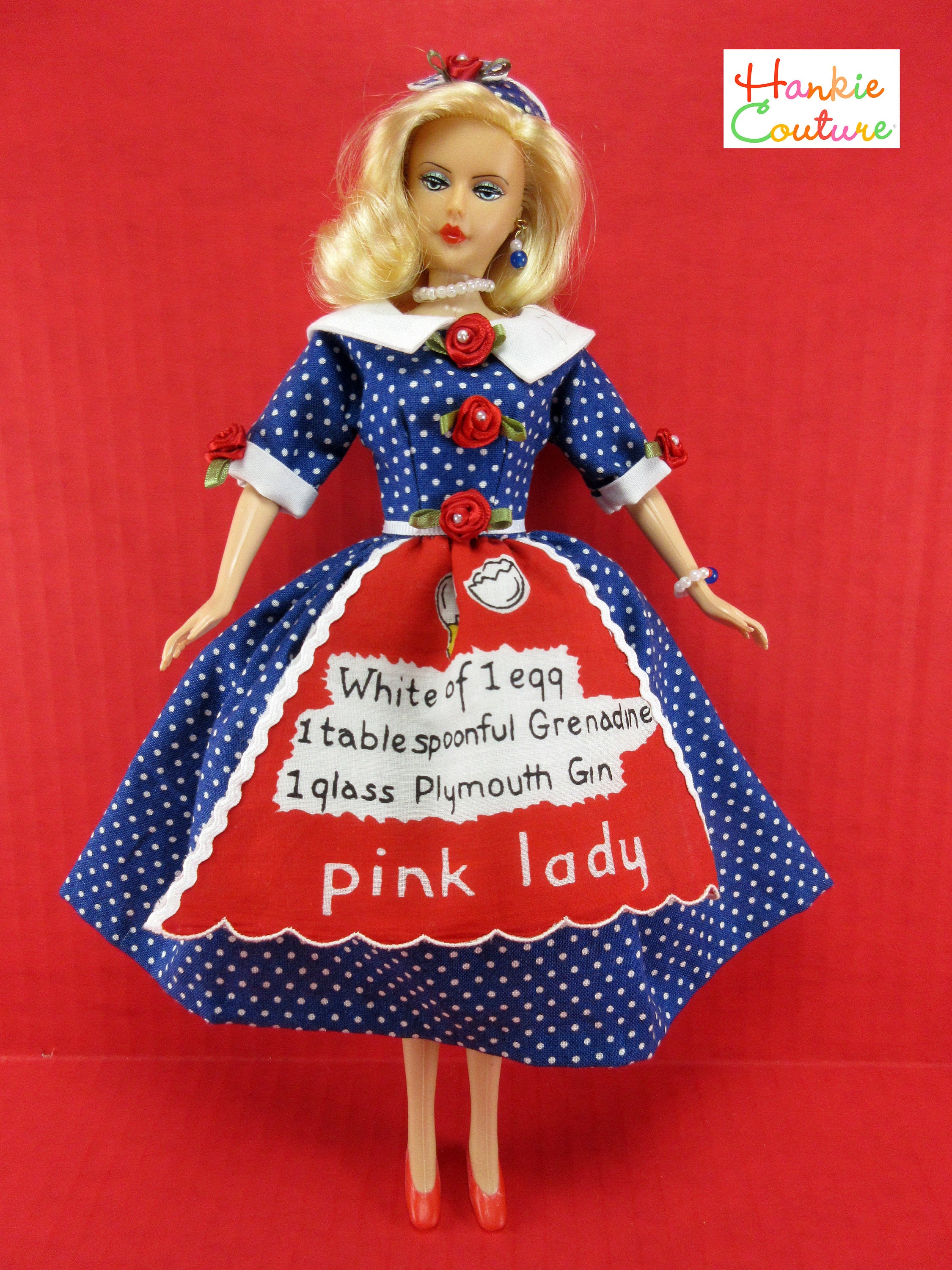 BARBIE COCKTAIL DRESS Pink Lady Drink Doll Clothes retro chic | Etsy