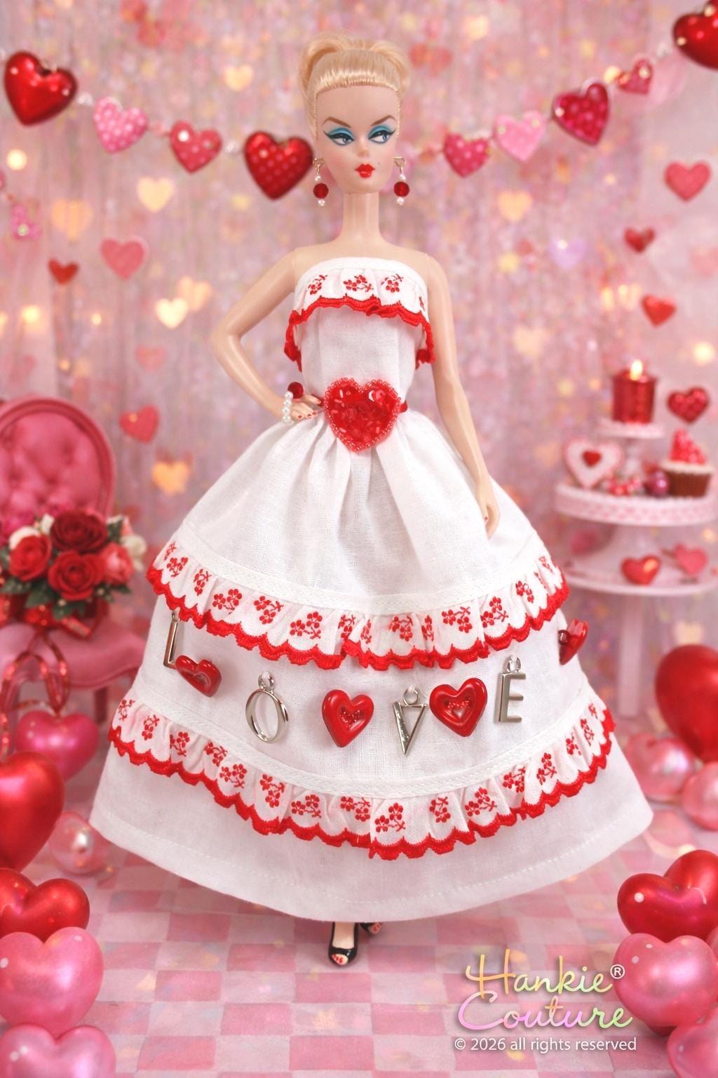Red Hearts Barbie - Etsy